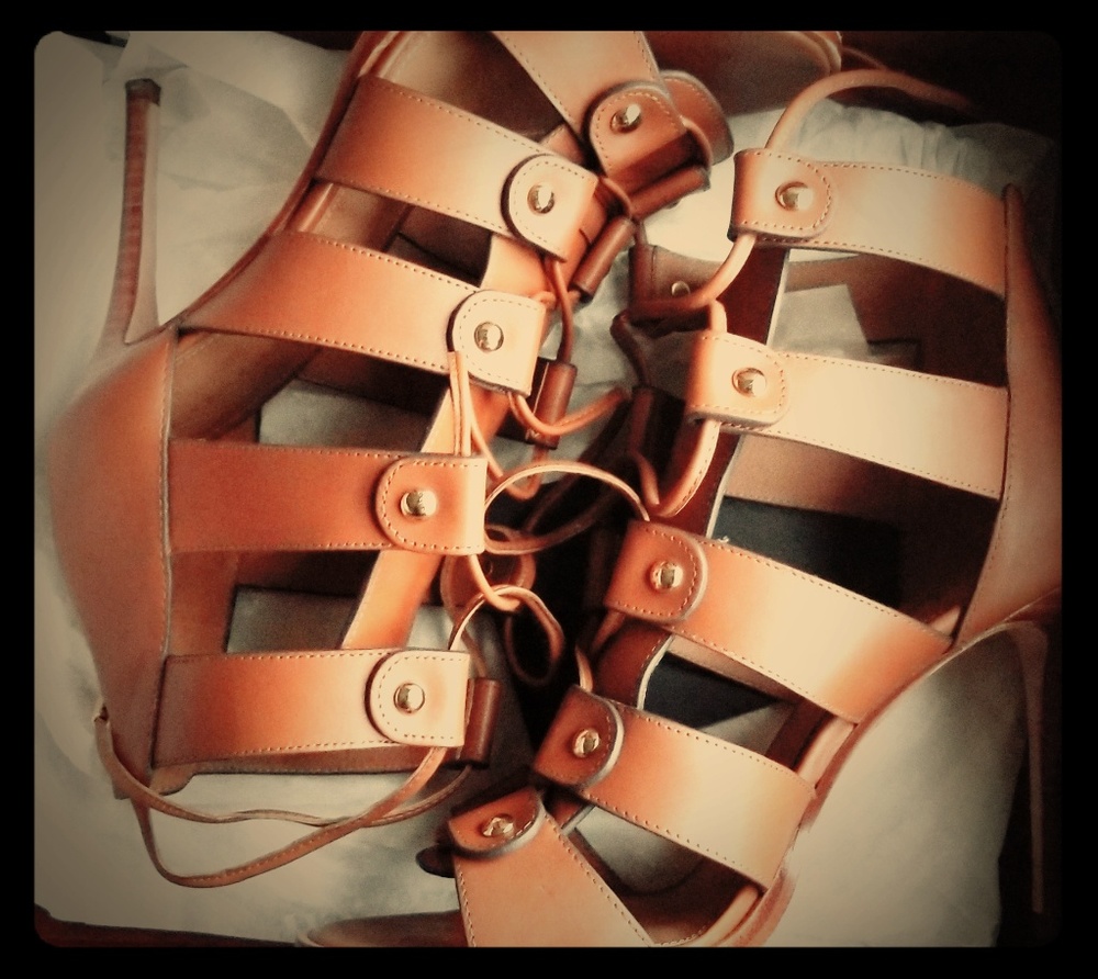 Coach Leslie semi matte calf sandals